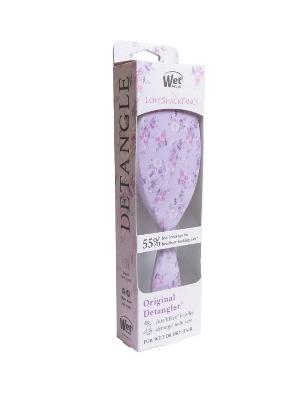 NWT LoveShackFancy x Wet Brush Limited Edition Original Detangler - Hibiscus HTF